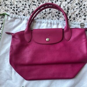 Longchamp calfskin Leather Top Handle Bag